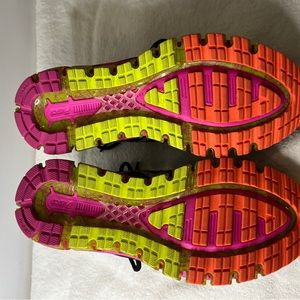 Asics T5J6N Quantum 360 Black Multi Printed Sneakers Sz 8 EUR 39.5